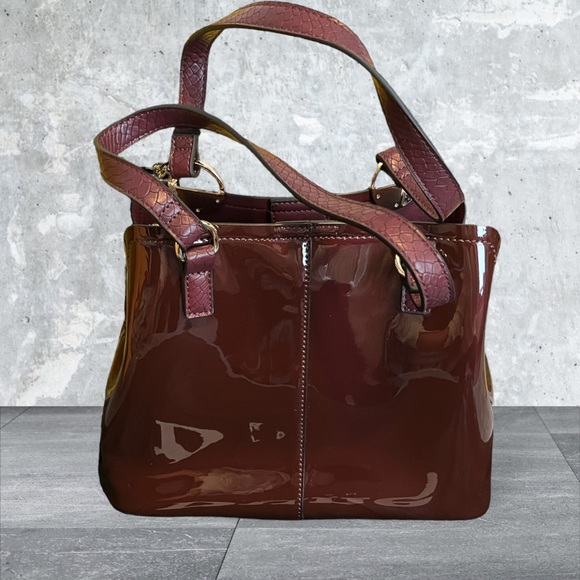 DUNE London Berry Patent Medium Bag BNWT - Picture 4 of 13